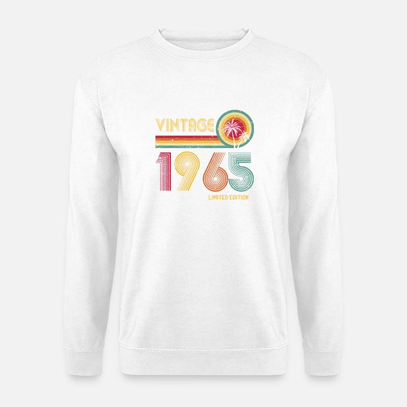 Retro 70s Gradient Number Design - Unisex Sweatshirt - white