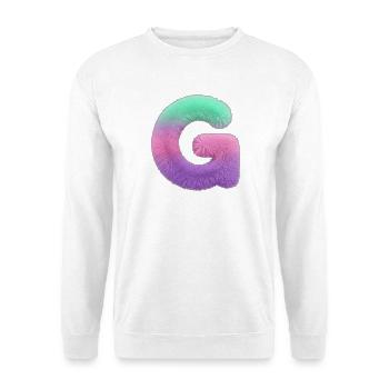 Buchstaben G im Pop-Art Farbverlauf - Unisex Pullover - Weiß - Vorne