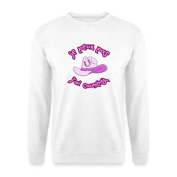 Ich kann nicht, ich habe Country - Pink Hat - Unisex Pullover - Weiß - Vorne