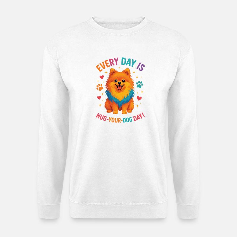 dwarf spitz - Unisex Sweatshirt - white