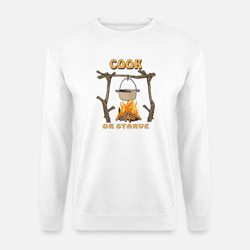 FEUERSTELLE COOK OR STARVE - Unisex Pullover - Weiß
