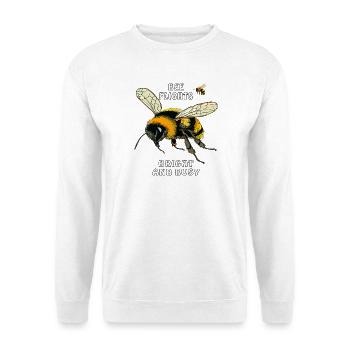 BUMBLEBEE FLIGHTS BRIGHT AND BUSY - Unisex Sweatshirt - white - Front