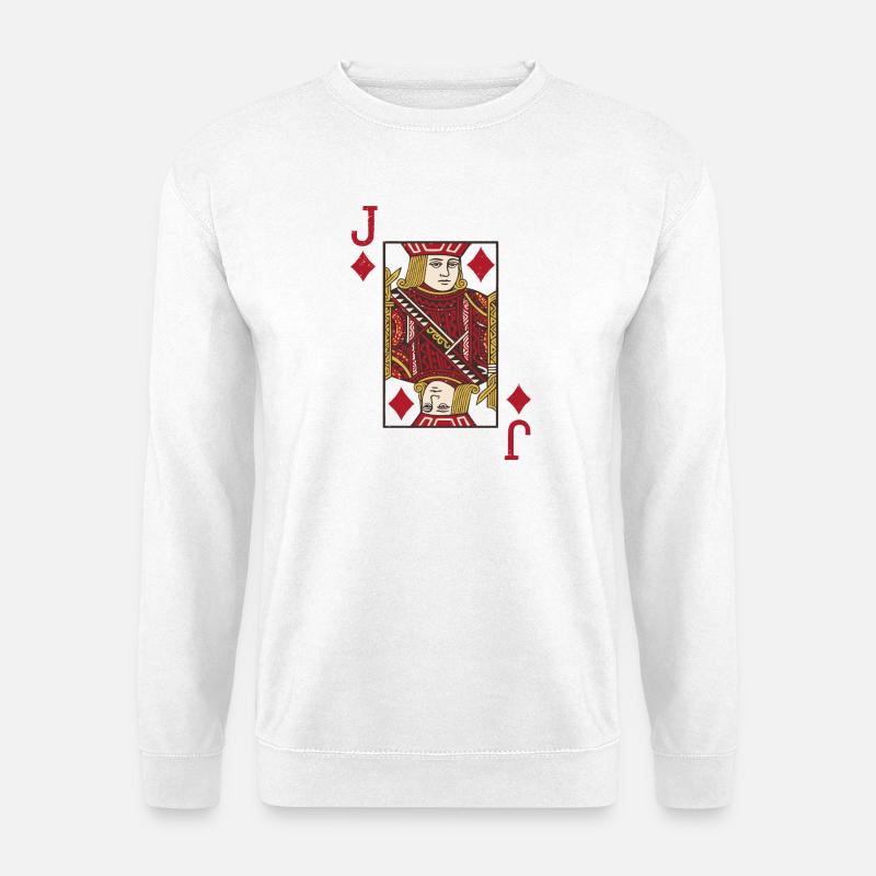 Bube Karte Karo - Unisex Pullover - Weiß