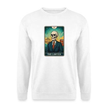 Totenkopf Anwalt Illustration - Unisex Pullover - Weiß - Vorne