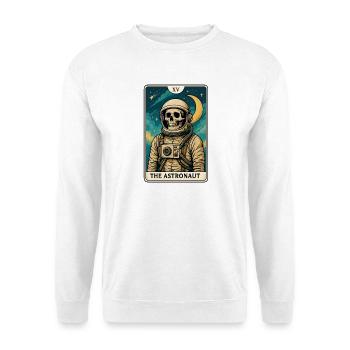 Astronaut with skull and starry sky - Unisex Sweatshirt - white - Front