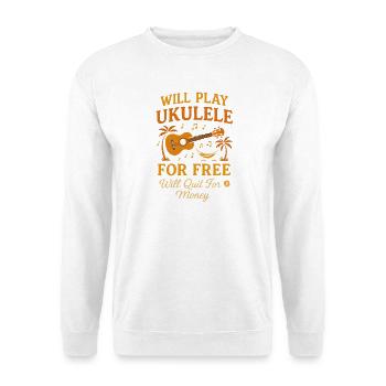 Ich bin der unbezahlte technische Support meiner F - Unisex Pullover - Weiß - Vorne - Alina (178cm) & Michal (187cm)