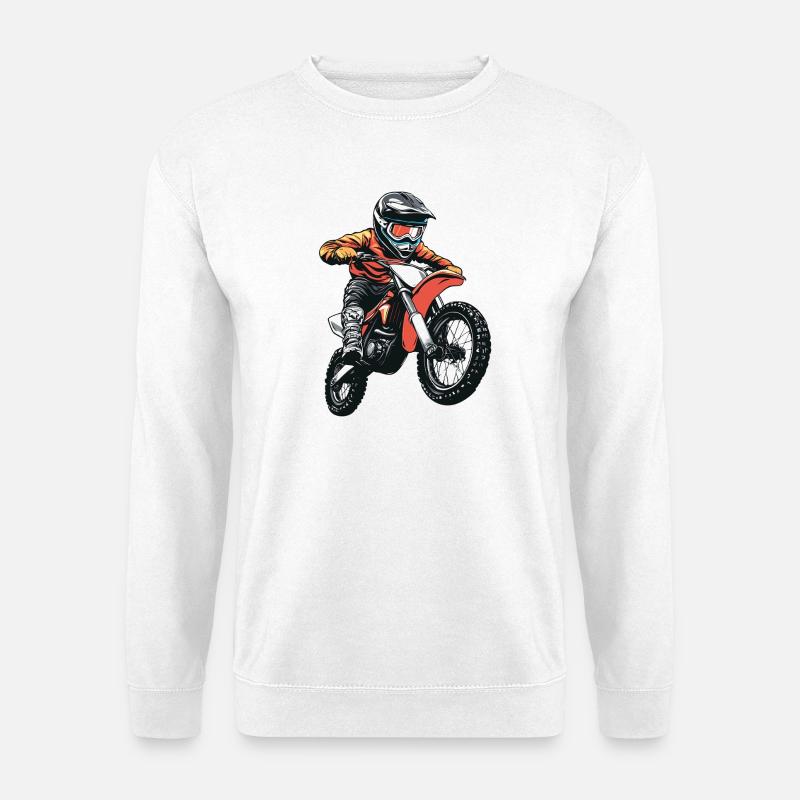 Motocross - Unisex sweater - hvid