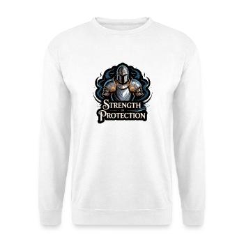 Knight Shield Strength T-Shirt Design - Unisex Sweatshirt - white - Front