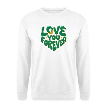 Love You Forever Herz Design - Unisex Pullover - Weiß - Vorne