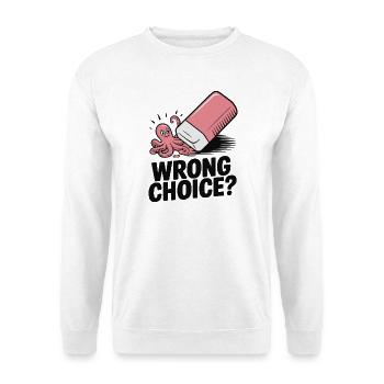 Gomme pieuvre ludique - Sweat-shirt Unisexe - blanc - Devant