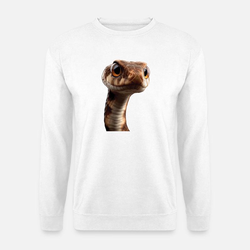 Schlange Python Kobra Klapperschlange Schlangen - Unisex Pullover - Weiß
