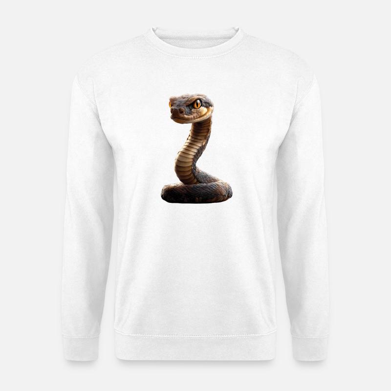 Schlange Python Kobra Klapperschlange Schlangen - Unisex Pullover - Weiß