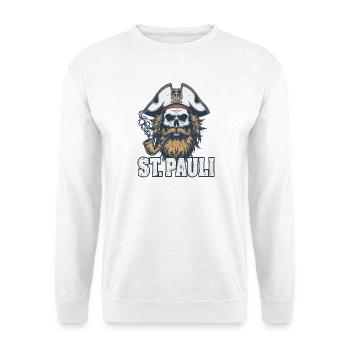St.Pauli Kiez Hamburg Totenkopf Sankt Pauli - Unisex Sweatshirt - white - Front