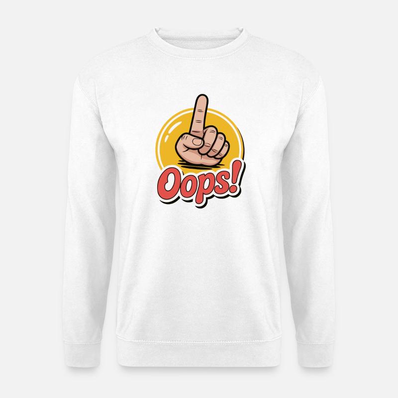 Grafikdesign mit kräftiger Handgeste - Unisex Pullover - Weiß