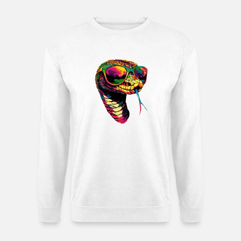 Schlange Python Kobra Klapperschlange Schlangen - Unisex Pullover - Weiß