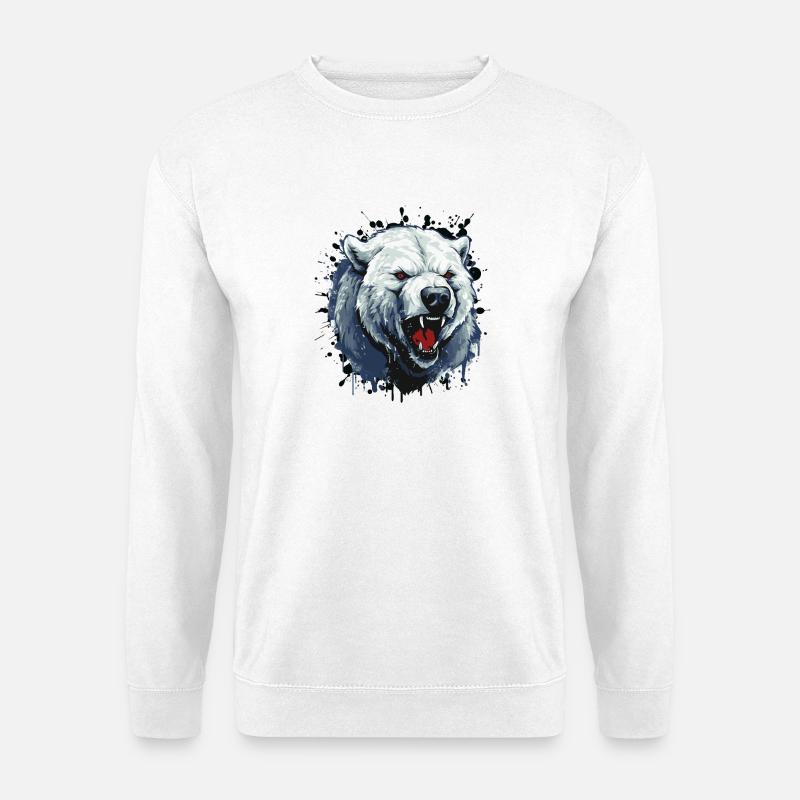 Eisbär Polar Bär - Unisex Pullover - Weiß