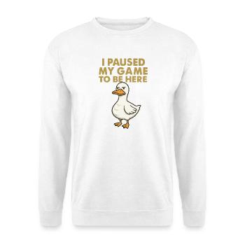 Motif de canard humoristique pour les joueurs - Sweat-shirt Unisexe - blanc - Devant