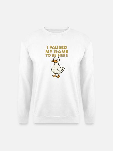 Humorous duck motif for gamers - Unisex Sweatshirt - white