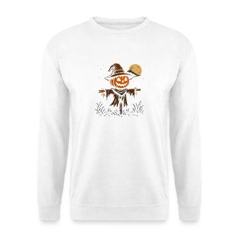 Gruseliger Kürbis-Zauberer Halloween Design - Unisex Pullover - Weiß - Vorne