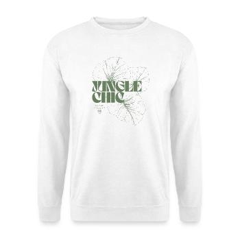Feuille tropicale Monstera Design - Sweat-shirt Unisexe - blanc - Devant