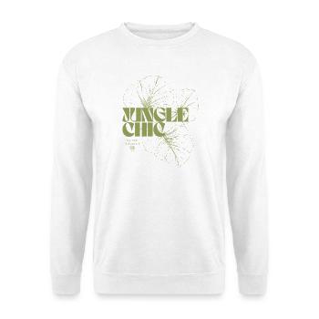 Dschungelblatt-Abenteuer-Design - Unisex Pullover - Weiß - Vorne