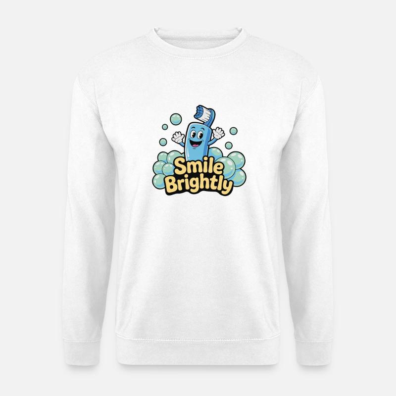 Fröhliches Schaumbad Cartoon Design - Unisex Pullover - Weiß