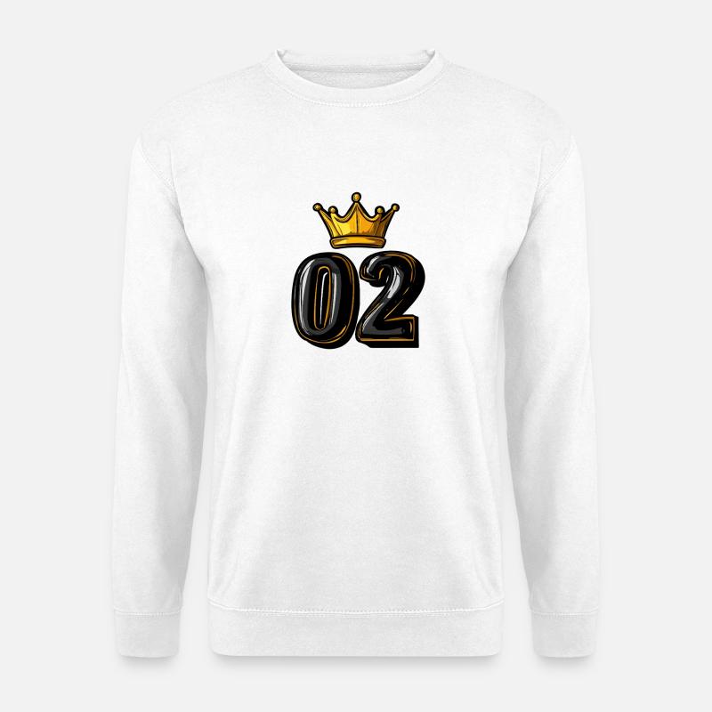 2 Zahl Krone - Unisex Pullover - Weiß