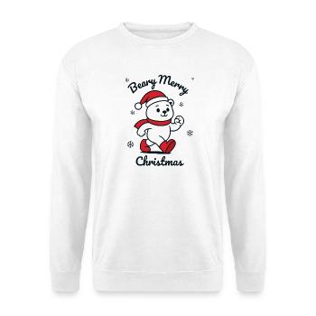Polar Bear - Beary Merry Christmas - Unisex Sweatshirt - white - Front