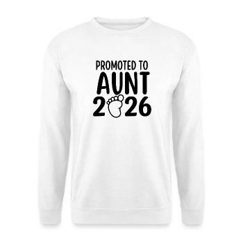 Promoted To Aunt 2026 - Unisex Pullover - Weiß - Vorne