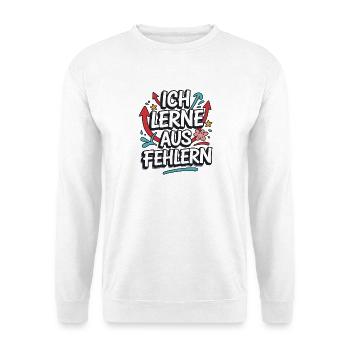 I learn from mistakes motivational statement for - Unisex Sweatshirt - white - Front