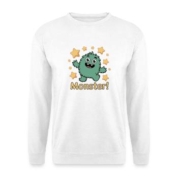 Monstre ludique avec des accents d’étoiles - Sweat-shirt Unisexe - blanc - Devant