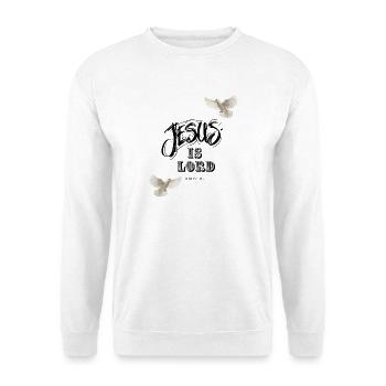 Jésus est Seigneur – Romains 10:9 – Design Chrétien - Sweat-shirt Unisexe - blanc - Devant