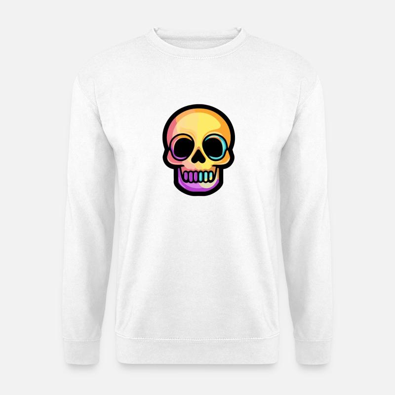 Totenkopf Bunt - Unisex Pullover - Weiß