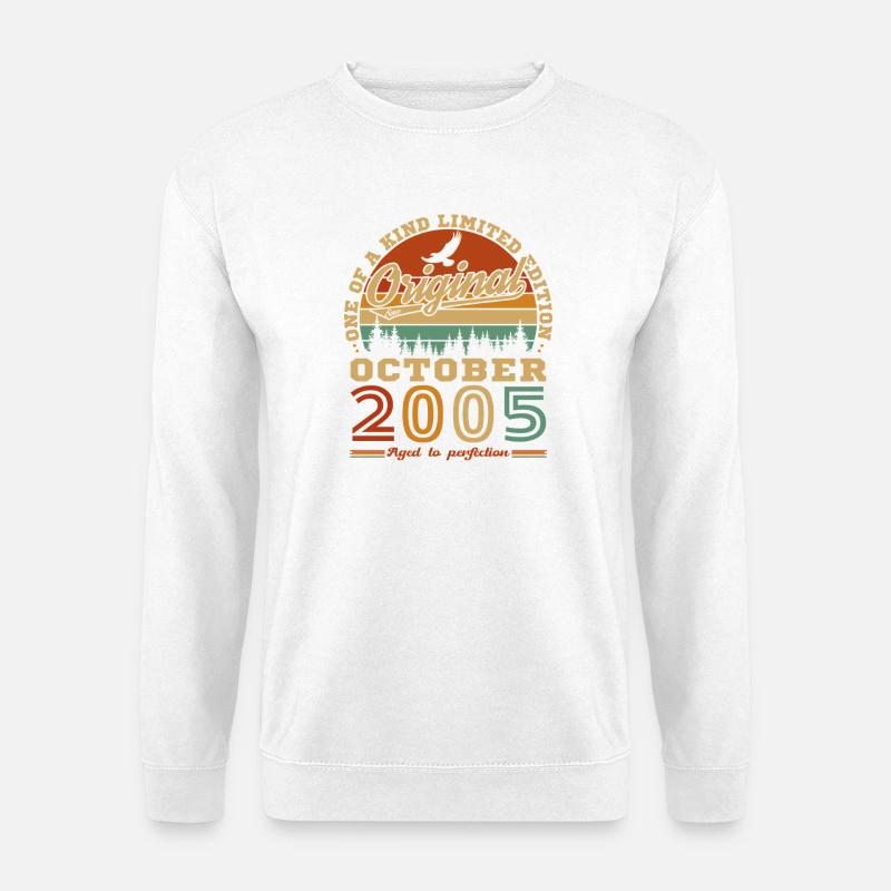 October 2005 Vinatge Retro Birthday Gift - Unisex Sweatshirt - white