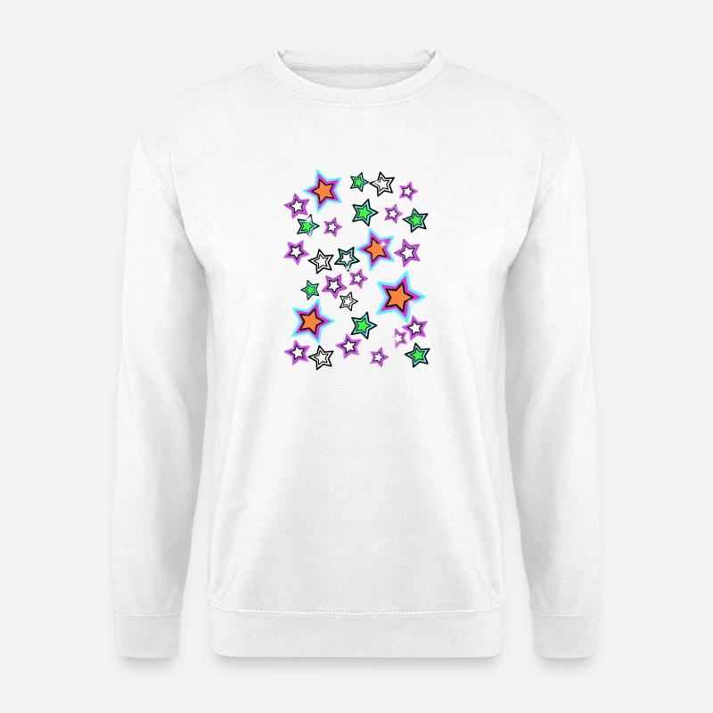 Retro Sterne 60er Weihnachten - Unisex Pullover - Weiß