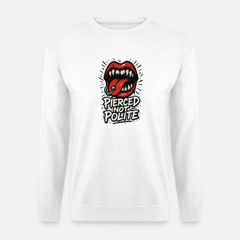Piercing Addict Body Mod Enthusiast - Unisex Pullover - Weiß