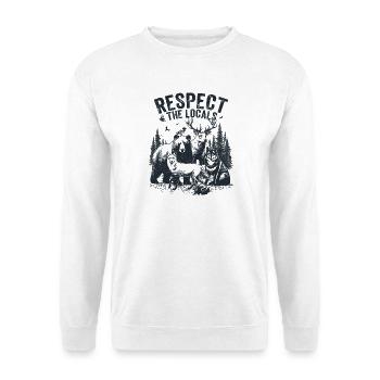 Respect the Locals Animals Forest - Unisex Sweatshirt - white - Front