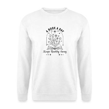 A Book A Day Lesen Sterne - Unisex Pullover - Weiß - Vorne