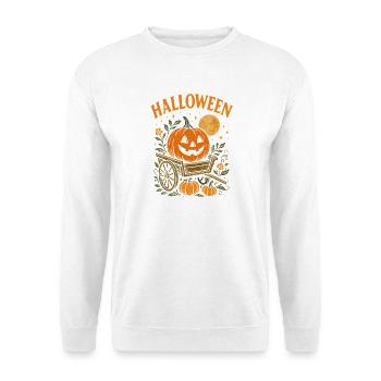 Chariot de citrouilles Scène d’Halloween - Sweat-shirt Unisexe - blanc - Devant