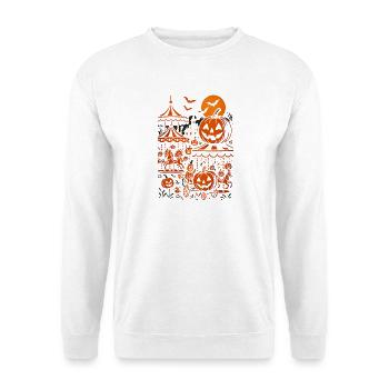 Halloween KürbisKarussell - Unisex Pullover - Weiß - Vorne