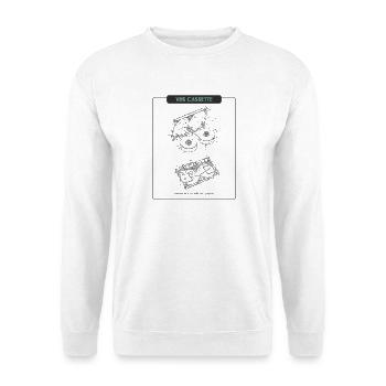 Retro Sketch VHS Tape - Unisex Sweatshirt - white - Front