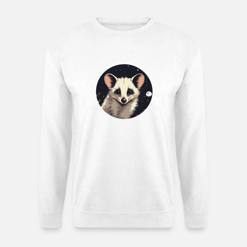 Oppossum im Sternenraum - Unisex Pullover - Weiß