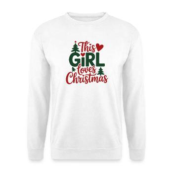 Dieses Mädchen liebt Weihnachten - Unisex Pullover - Weiß - Vorne
