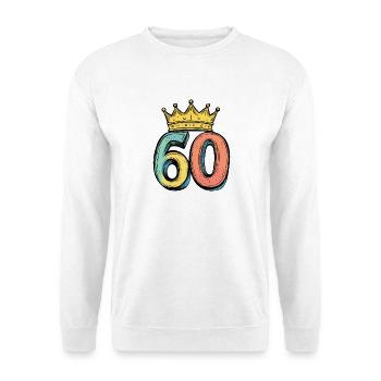 60 Zahl Krone - Unisex Pullover - Weiß - Vorne