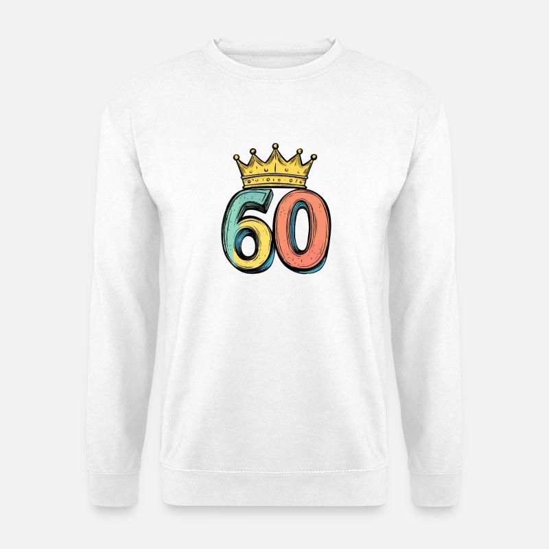 60 Zahl Krone - Unisex Pullover - Weiß