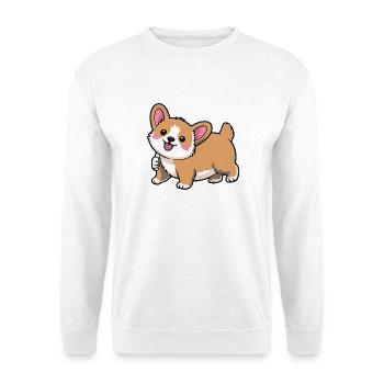 Corgi Tail Wagger - Unisex Sweatshirt - white - Front