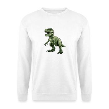 Green Retro Dino T Rex - Unisex Sweatshirt - white - Front