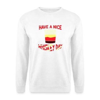 Whiskey Spruch Whiskeytrinker Whiskeyliebhaber - Unisex Pullover - Weiß - Vorne - Alina (178cm) & Michal (187cm)