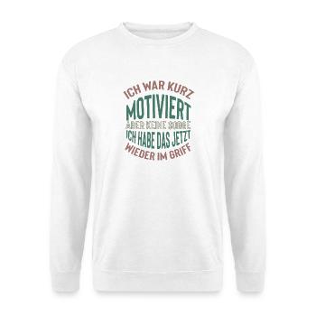 Short motive à dire design - Sweat-shirt Unisexe - blanc - Devant