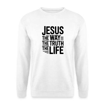 Jésus Le Chemin La Vie La Vie - Sweat-shirt Unisexe - blanc - Devant